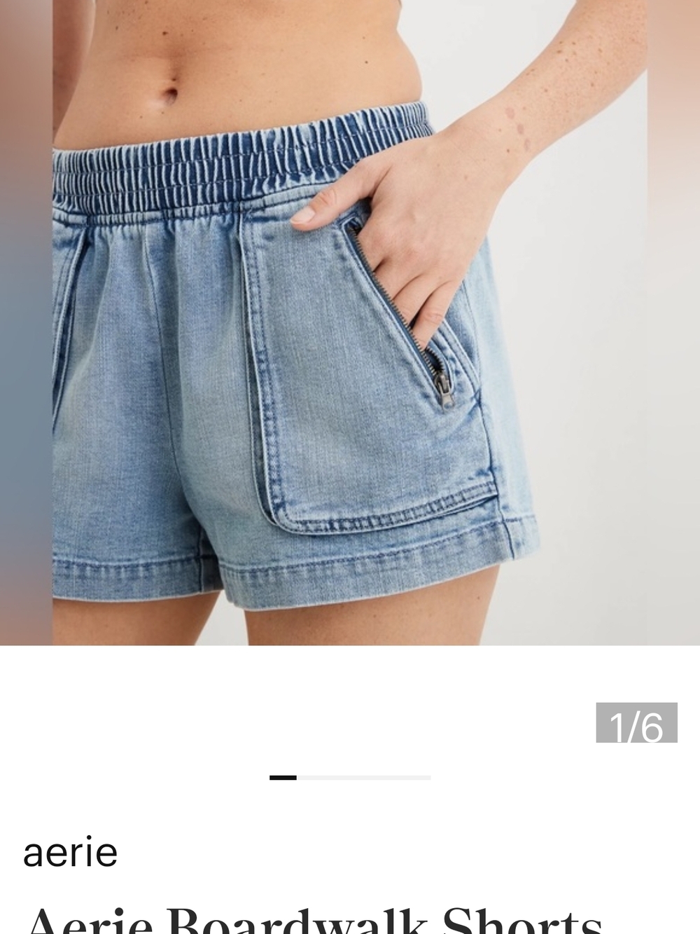 NWT's aerie Board Walk Denim Shorts-size Large